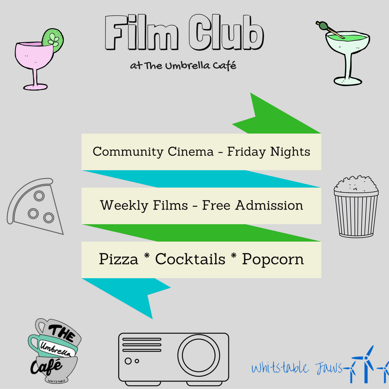 umbrella_cafe's tweet photo. Have you heard about #whitstablefilmclub?! Weekly. Free. Mix of genres. Themed cocktails. Pizza. Popcorn. Click here https://t.co/g6F9ZV0CuA https://t.co/BhBXxS2Iq7