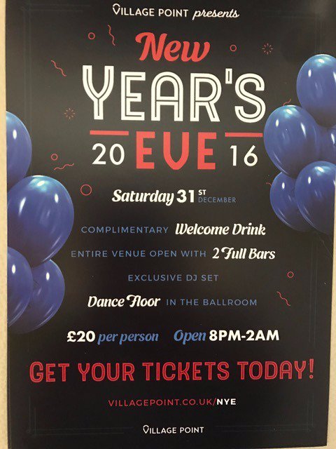 mandyclancy2's tweet photo. NYE - Let's Party get down to @VillagePointUK  it's going to be one to remember to purchase your tickets online or pay on the door 8pm-2am https://t.co/mn50Usm4e7
