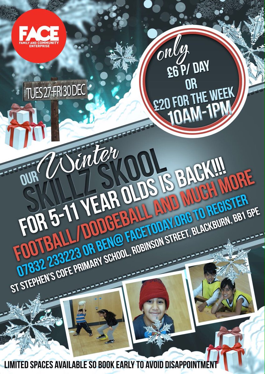 _face____'s tweet image. Another one of our ever so buzzing kids clubs, we recommend early booking as places really are limited #winter #christmas #holidays #kids
