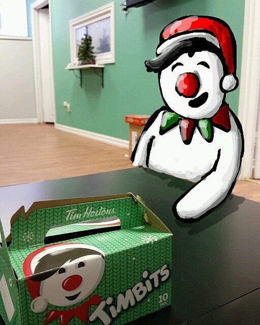 pouyasnap's tweet photo. Get back inside ⛄@timhortons

#winter #snowman #snow #tibbits #christmas #green https://t.co/POuWoCwnjE