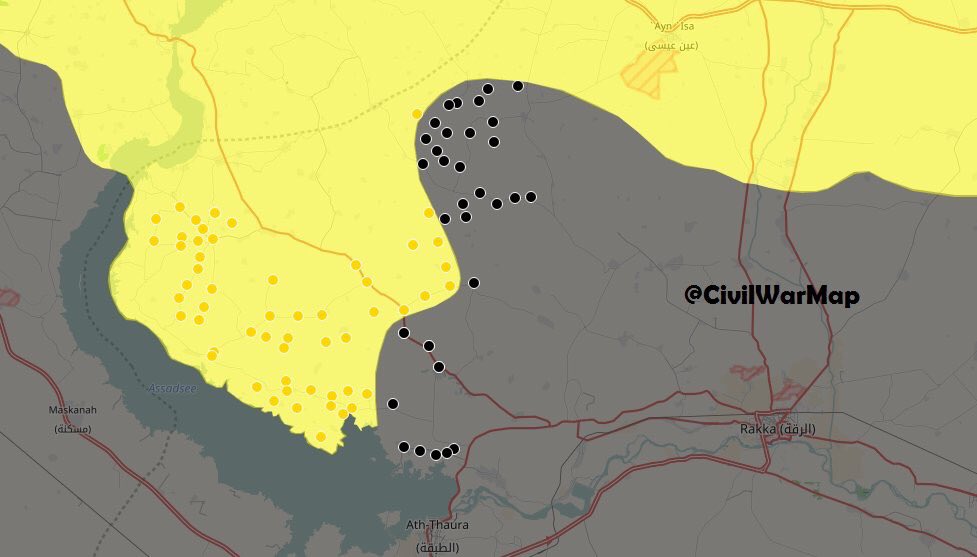 theatresofwar's tweet photo. #YPG/#SDF makes more gains W of #Raqqa https://t.co/UG5bRQAMnO