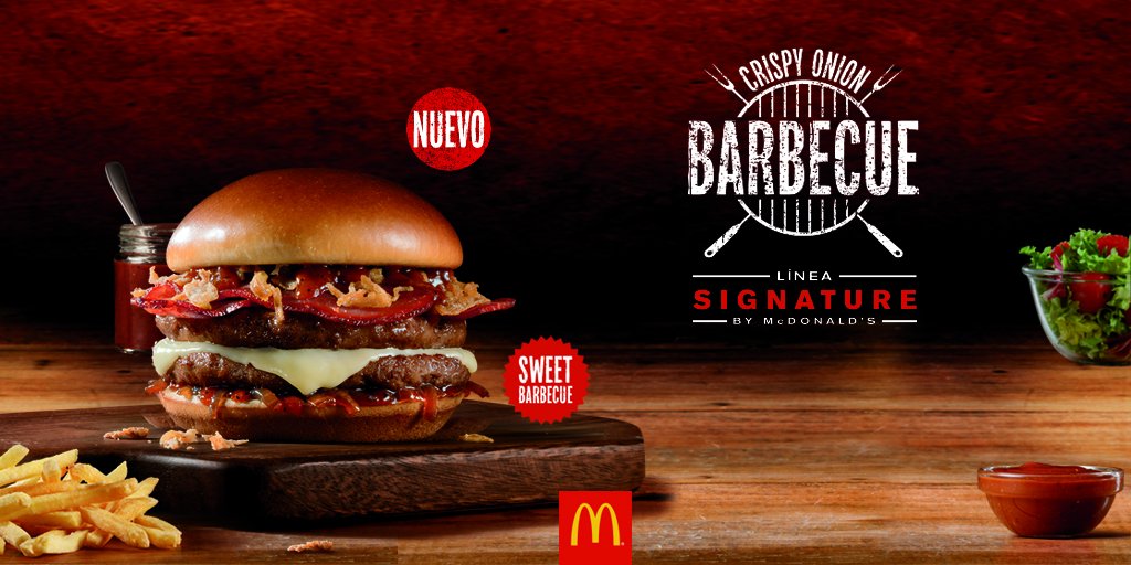 ¡Ahora sí! El Crispy Onion Barbecue llegó a McDonald´s con una combinación sorprendente de sabores.
Probá la novedad de la Línea Signature!