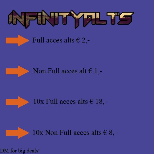 InfinityAlts's tweet image. #PriceTag #Minecraft #account