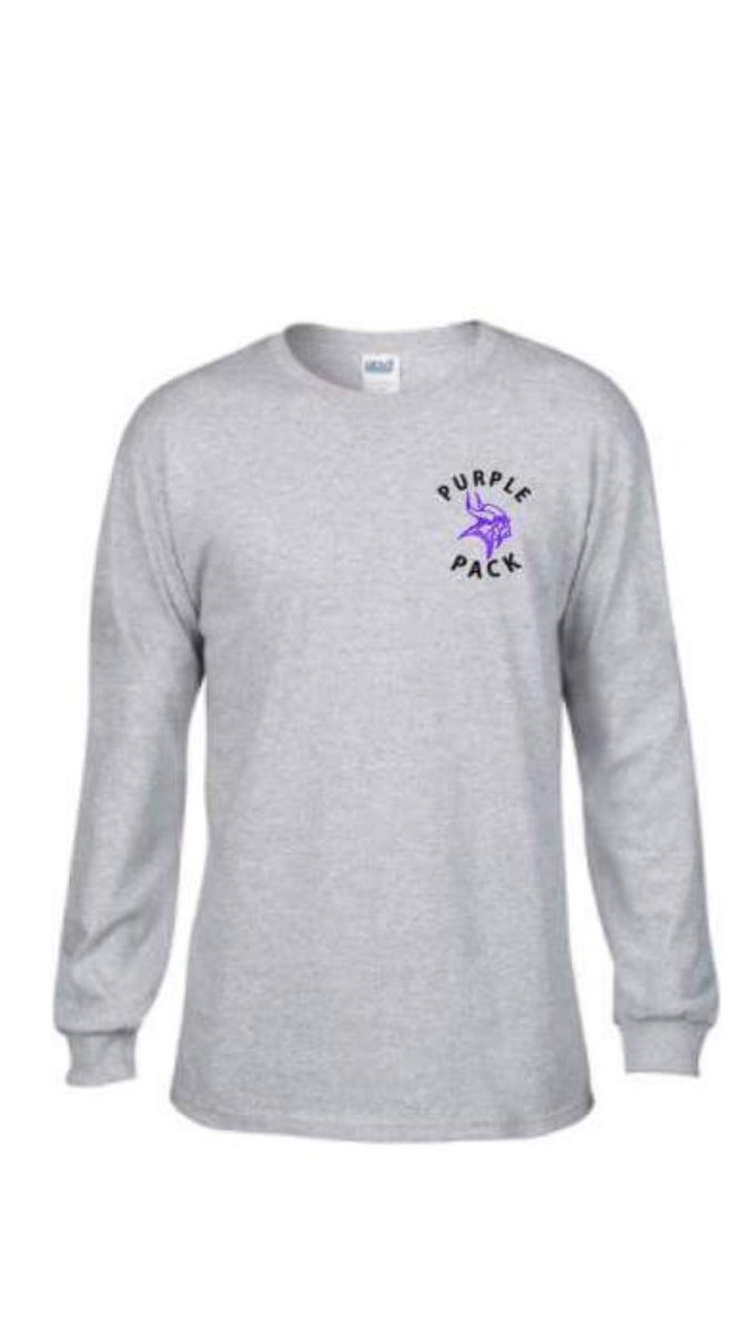 PURPLEPACK219's tweet photo. VIKINGS!! If you would like to purchase a long sleeve for this cold winter, please email me @ hamahm1@nilesk12.org with your name &amp; size. https://t.co/dQqdPSg8R7