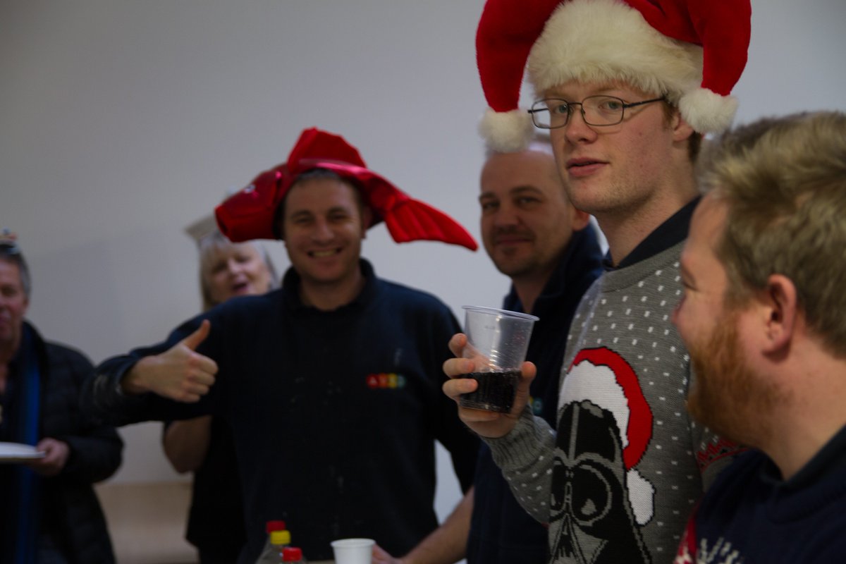 avko_paint's tweet photo. Its that time of year the AVKO team gather,bring food and reflect on 2016.Merry Christmas All!! #christmasjumperday #avko https://t.co/Di1dQ2ZRi0