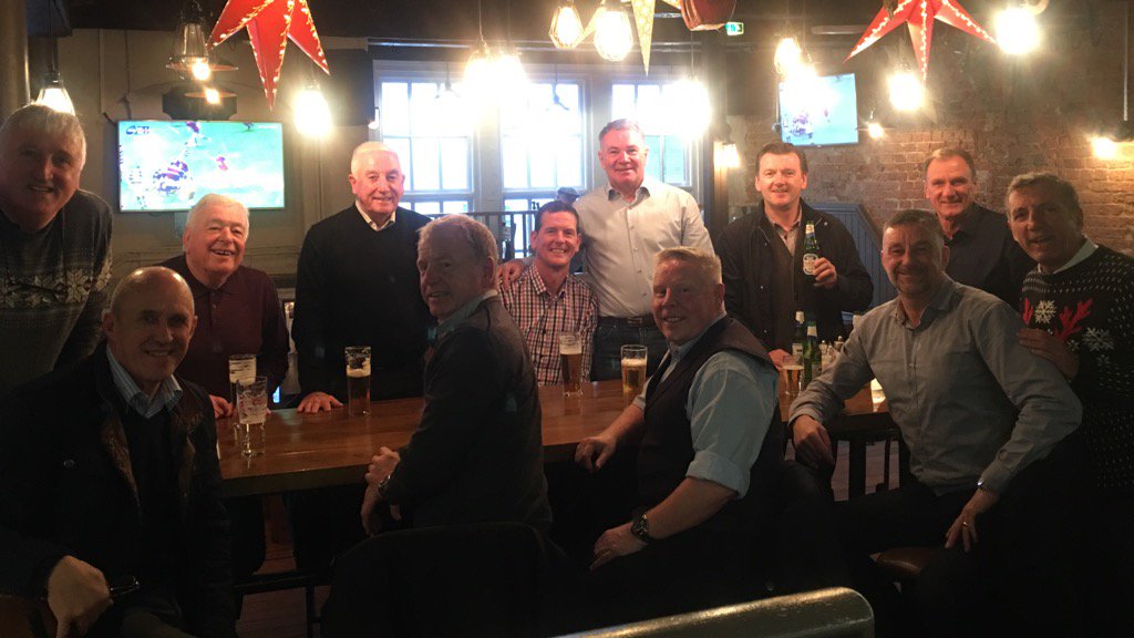 With the top lads!on our xmas post derby match celebration drink😃