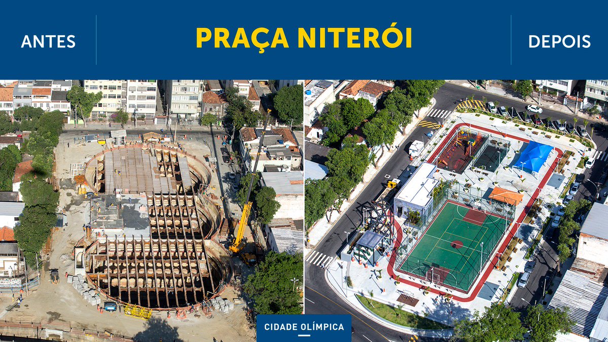 Além dos 3 reservatórios de águas pluviais que somam 58 milhões de litros de capacidade, a Praça Niterói ganhou um novo
espaço de lazer. 😍