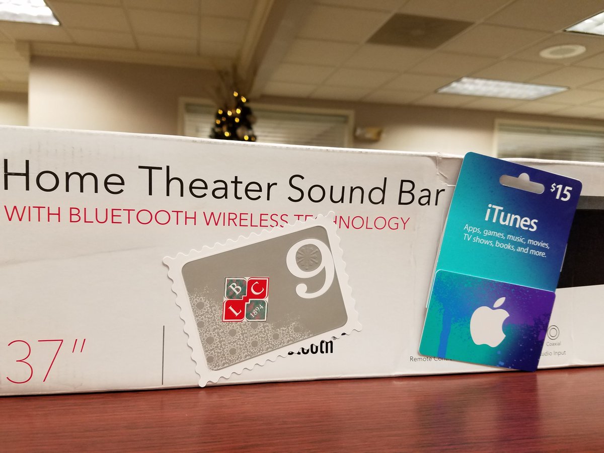 myLBCbank's tweet photo. LBC gave to me...$15 iTunes card &amp; 37" RCA soundbar. 
Retweet  #ILoveLBC12daysofGiving to win!! https://t.co/MUfLlFZsOx