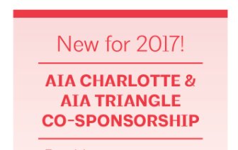 AIACharlotte's tweet photo. Attention AEC affiliates in NC! Double your reach with a combo sponsorship of @AIACharlotte and #AIATriangle! https://t.co/nbmpXgmVy2 https://t.co/d0IsFoAkuG