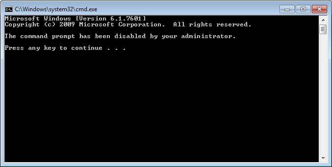 hmendes's tweet image. When "CMD" has been disabled by your administrator, try "COMMAND". You're welcome. #windowshacks #windowstips #windows #commandprompt #cli