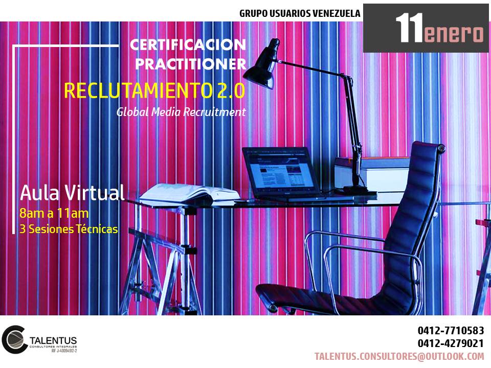 talentusca's tweet photo. Certificacion Practitioner en Reclutamiento 2.0 - Aula Virtual #Talentus #Formacion #Reclutamiento #GlobalMediaRecruiter https://t.co/CVS1kuZINn