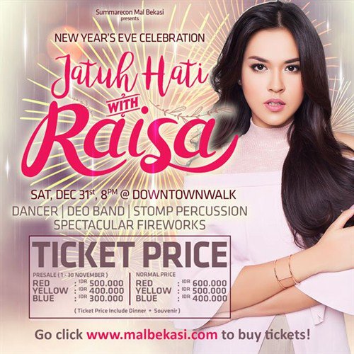 Event Jakarta On Twitter Jatuh Hati With Raisa New Year S Eve Celebration 31 Des 16 Summarecon Mal Bekasi Https T Co N91t3vk3kb Https T Co 0h83jtojzq Comment must not exceed 1000 characters. twitter