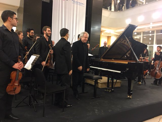 #SirAndrasSchiff performs with <a href="/PolyphonyOrg/">Polyphony Foundation</a>'s Galilee Orchestra at #IndustrialPark in Nazareth #coexistence #buildingbridges