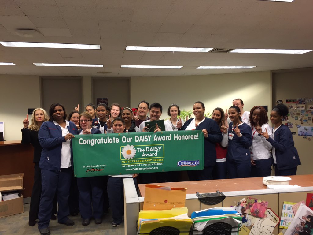 Great Team! - Congrats to Sean <a href="/168shuai/">FUNaticRN</a>. The 1st Float nurse to earn The Daisy Award <a href="/gsupgh/">grace su</a> @HeadRNColumbia <a href="/nyphospital/">NewYork-Presbyterian</a> <a href="/NurseTheresaNYP/">Theresa Vazquez</a>