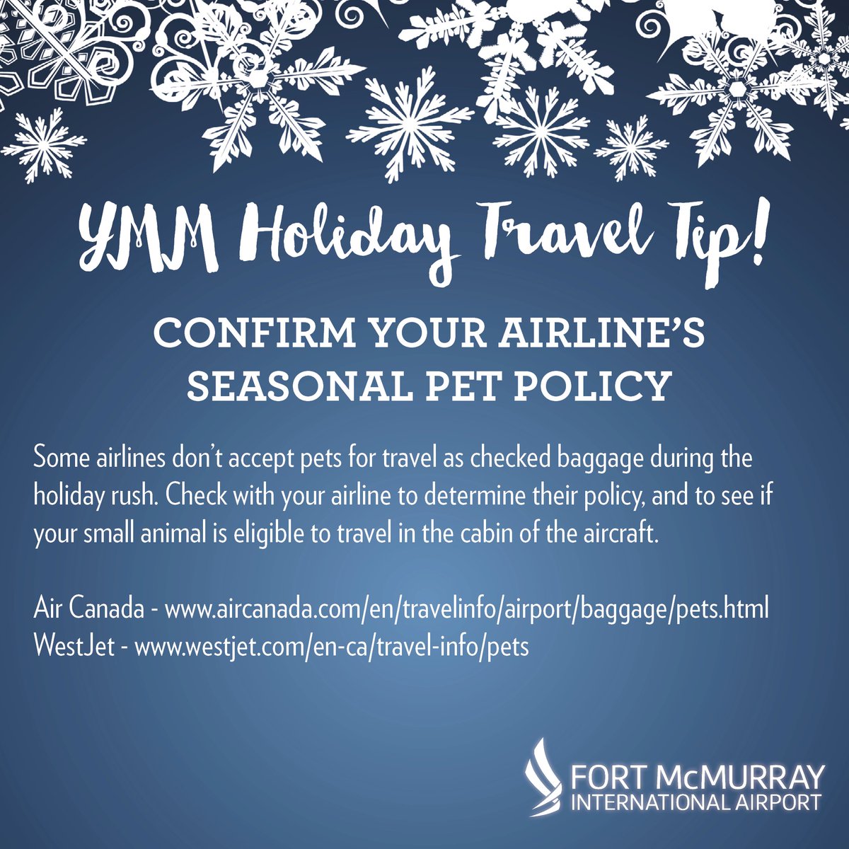 Fortmcmurray Airport On Twitter Ymm Holiday Traveltip
