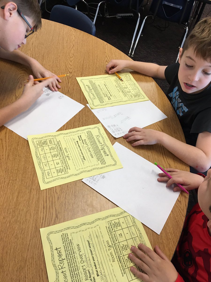 MissMeuser16's tweet photo. Using our new Multiplication skills to help us plan and build a resort! #application #realworldthinking https://t.co/A05WoWOZbQ