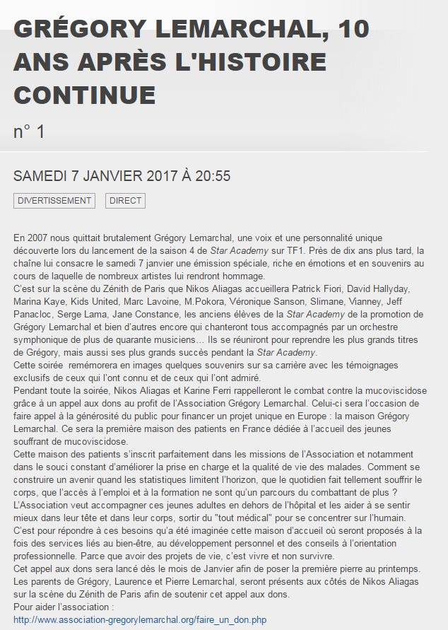 [LIVE] Grégory LEMARCHAL, 10 ans après l'histoire continue - 07/01/2017 - TF1 C0IS9wEXgAE2pb6