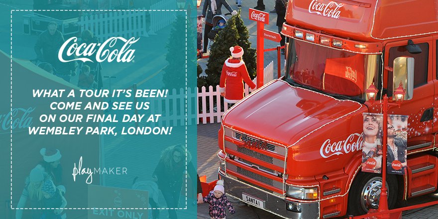 PlayMakerXM's tweet image. It’s the last day of the tour! Thank you all visiting the Coca-Cola Christmas Truck across the UK! #HolidaysAreComing
