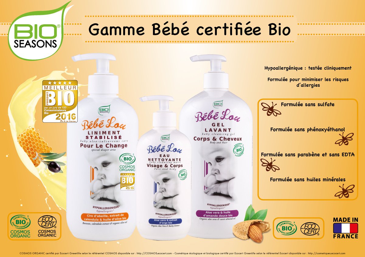 BioSeasons's tweet photo. Une gamme respectueuse de la peau sensible de bébé
#BioSeasons #Bio #madeinFrance #bébé https://t.co/MTXSBUFUef
