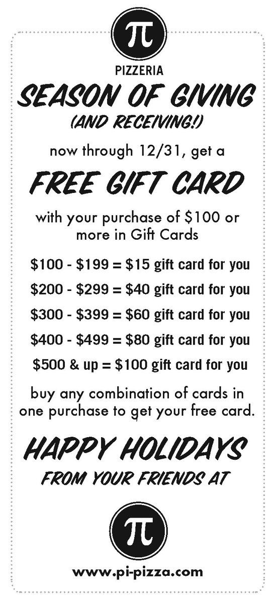 PiTruckDC's tweet photo. Santa was overserved (elsewhere, of course), so it's up to you to grab Pi Gift Cards for friends &amp; fam (and a free one for yourself!) https://t.co/qSd7snk17D