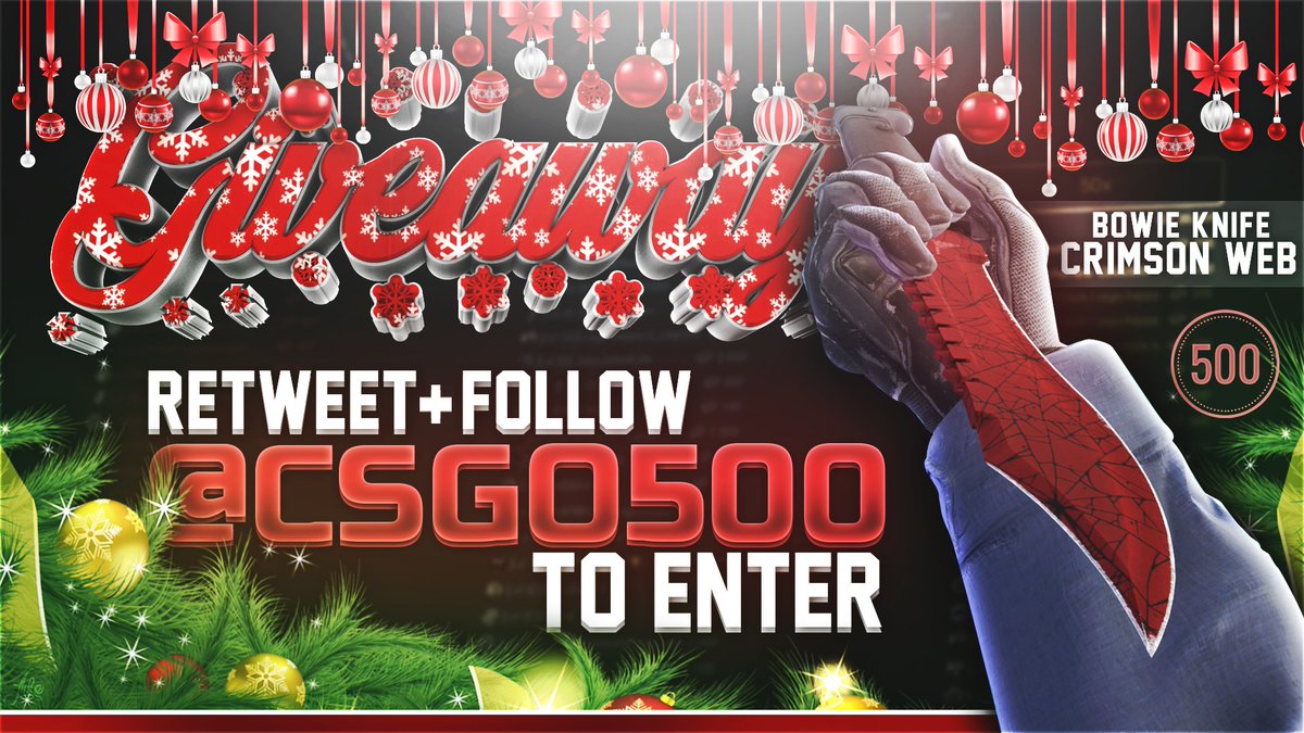 500Casino's tweet photo. Daily Knife Giveaway || Bowie Knife Crimson Web

RT &amp; Follow!

#csgogiveaways #csgo #giveaway https://t.co/9zEXyI8u1h