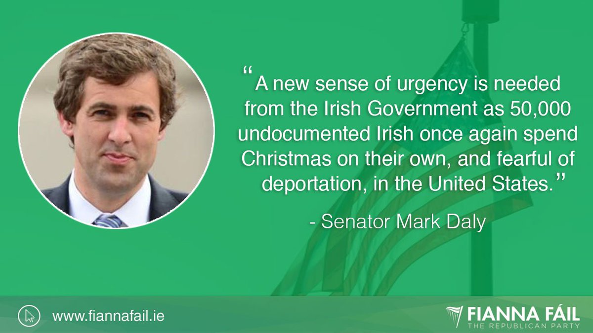 fiannafailparty's tweet photo. Irish Government must redouble its lobbying efforts over undocumented Irish  - @SenatorMarkDaly - https://t.co/OQSX6TGKZU https://t.co/cfWFLdoaeC
