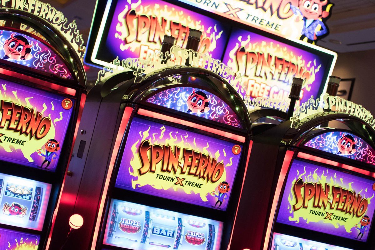 SHRTampa's tweet photo. It's burning up at the Spinferno slot machines! Earn $10 comp dollars before 8pm today to participate in the $20,000 slot tournament! 🎰🔥 https://t.co/RNvLLtPvH0