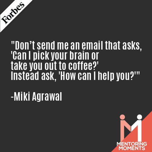 .<a href="/twinmiki/">Miki Agrawal</a>'s mentoring bite is on how to find a mentor. #MentoringMoments @WomenatForbes <a href="/DeniseRestauri/">Denise Restauri</a> bit.ly/2hEcVIv