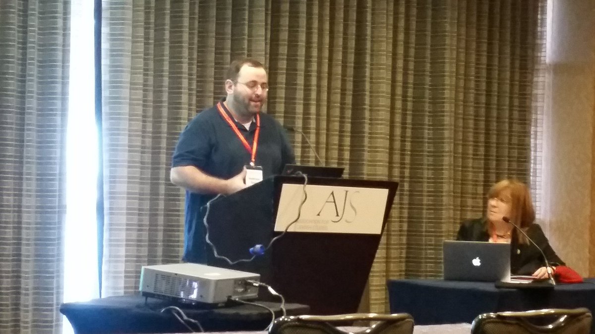 djmanchester's tweet photo. Distinctive Jewish last names do not predict practical differences in engagement @matthewboxer & @michayr of @CohenCenter #AJS16 #AJS2016 https://t.co/e5tSj8Qb5P