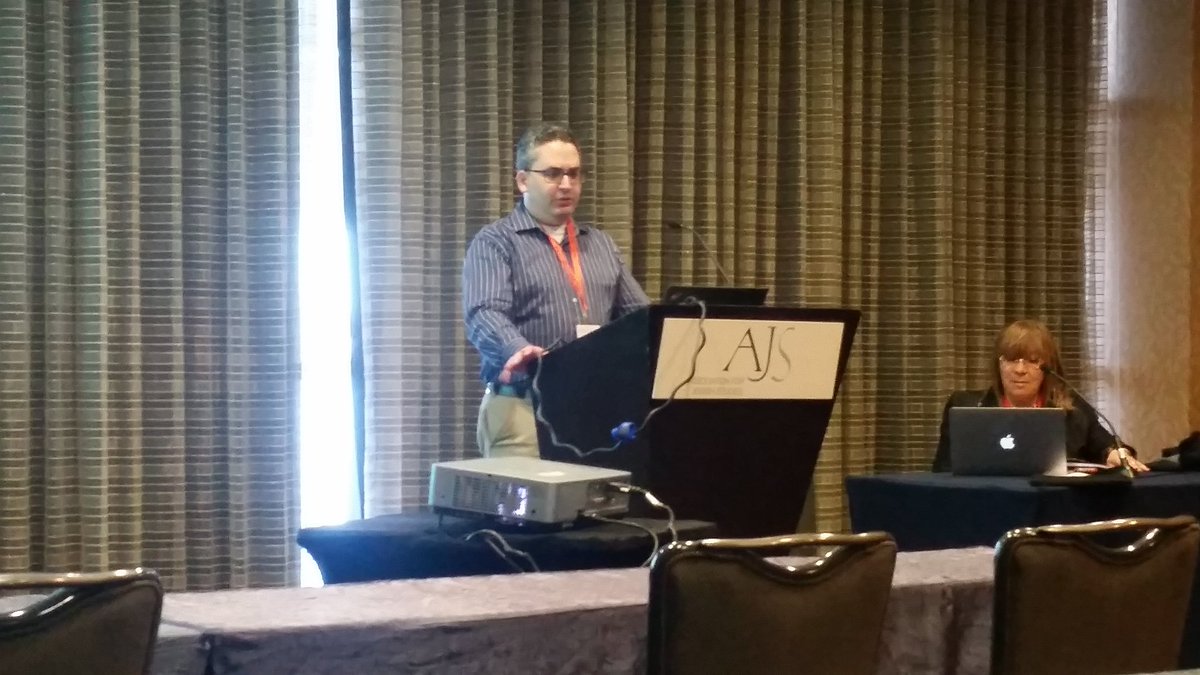 djmanchester's tweet photo. Distinctive Jewish last names do not predict practical differences in engagement @matthewboxer & @michayr of @CohenCenter #AJS16 #AJS2016 https://t.co/e5tSj8Qb5P