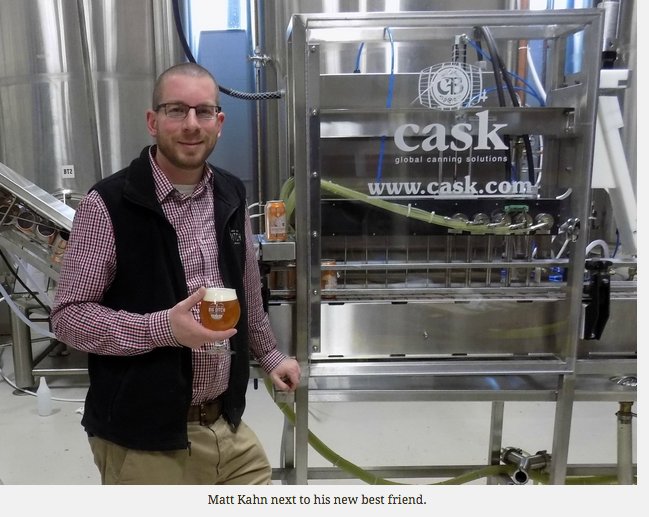 WNYCraftBeerMag's tweet photo. Matt Kahn next to his new best friend. Nice mention, by @CraftBrewingBiz! https://t.co/ASfEte8pZr https://t.co/GnQMqeDhFG