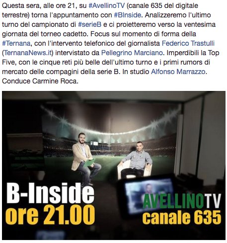 avch_official's tweet photo. Stasera alle 21 sul #canale635 il focus sulla serie cadetta #serieb #calcio https://t.co/u7NKwmgL3F