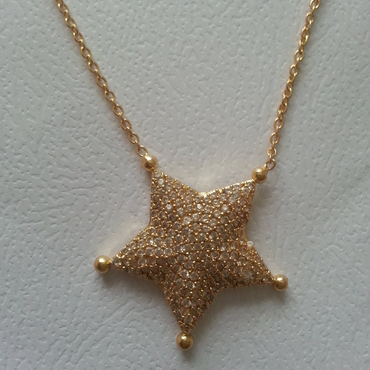 Pirinç kaplamalıdır yıldız kolye