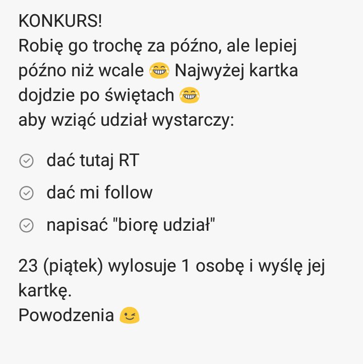 vote_RT_FAV's tweet photo. KONKURS! 
Zapraszam do wzięcia udziału 😉😜

#paczkinaswieta #paczkiswiateczne #kartkinaswieta #kartkiswiateczne https://t.co/YMGnN786Vt
