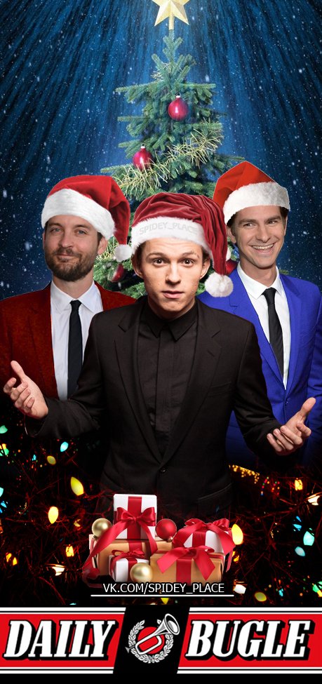 DAILYBUGLETM's tweet photo. #SpiderMan #SpiderManHomecoming  #TheAmazingSpiderMan  #NewYear
#TomHolland  #AndrewGarfield  #TobeyMaguire 

А вот и новогодняя аватарка! https://t.co/1ZFa30zGGL