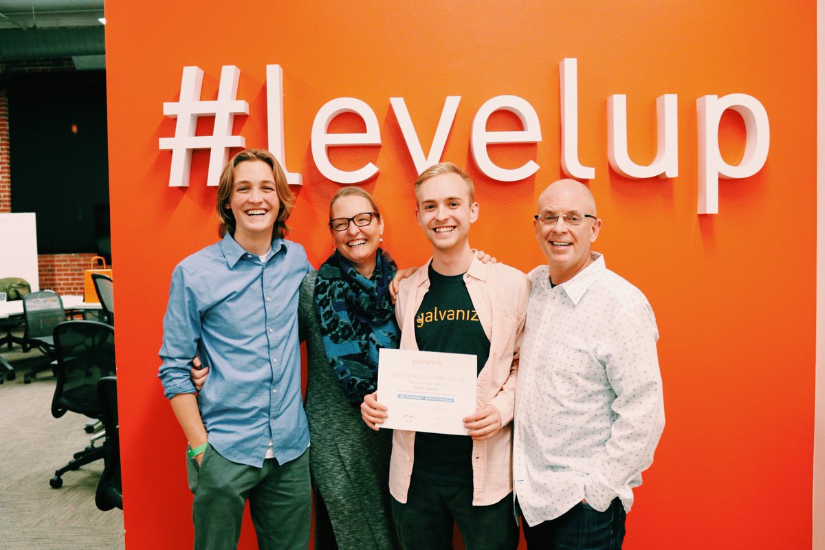 ggaessler's tweet image. Congrats @tommygaessler graduating from @galvanize. Proud of u working hard since July becoming a star #Brogrammer!!