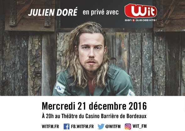 jdoreofficiel's tweet image. 🎁 5x2 places à gagner pour le showcase @witfm de ce soir ! Tirage au sort vers 16h parmi les RT 
#EsperNoel 🎄
💙
