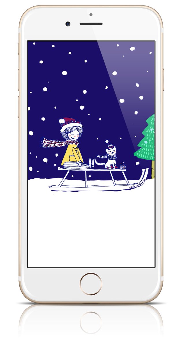 walliapp's tweet photo. D-5 before Christmas day! Did you pick your Christmas wallpaper yet? This one is from @zdravolinna 🌲⛄️❄️ #christmas #phonewallpaper https://t.co/33Yklo6iTN
