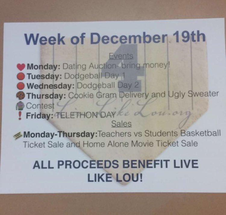 FCTelethon's tweet photo. Please remember your money this week to participate. The telethon is THIS FRIDAY https://t.co/ZFhZvns1U0