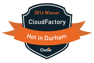 Owler_Awards's tweet photo. Congrats @theCloudFactory you’ve won an @owlerinc 2016 Hot In durham Award - https://t.co/NbFrS1EcQA #HOTonOwler #OwlerAwards #HOTIn2016 https://t.co/Q3QuEJSz98