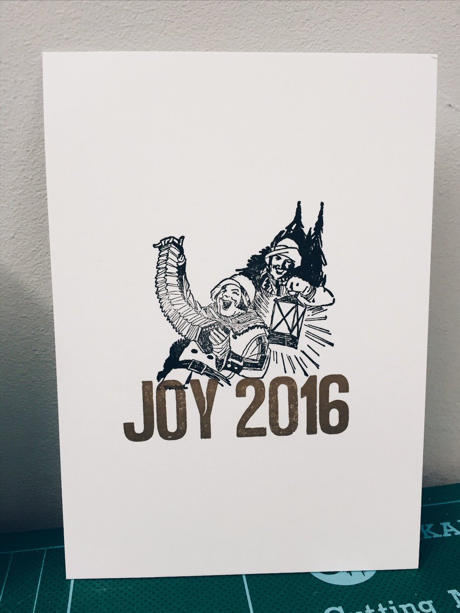 Lisa_Lanfranchi's tweet photo. Lovely letterpress Christmas card by @andrewareoff #smelltheink #merrychristmas #joy2016 thank you! ๐ ๐ https://t.co/LlCnN5drMD