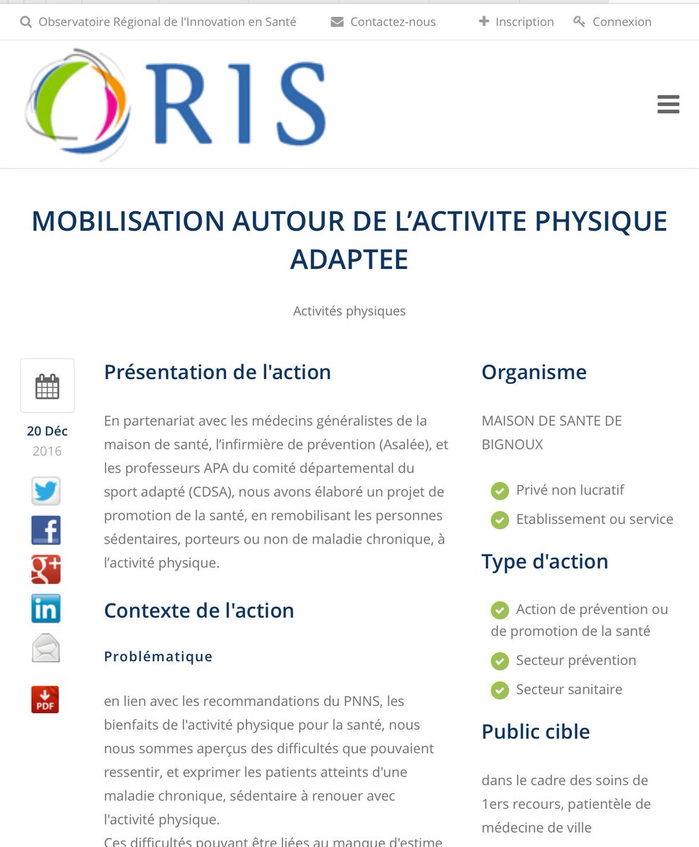 Chaudru_'s tweet photo. Mobilisation autour de l activité physique adaptée  https://t.co/UTbqHqZlnh #bignoux #EAPAS https://t.co/1b9ZiHF3Kn