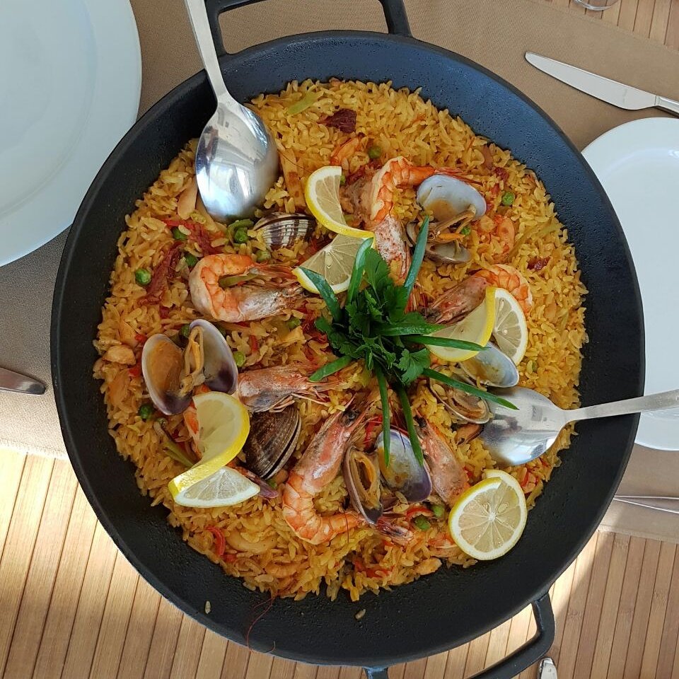 NumaBeachHotel's tweet photo. Sea Food Paella for winter lunch with the team😊 Looking forward everyone to try our new Menu's in the upcoming season https://t.co/mLgUUh6M0R