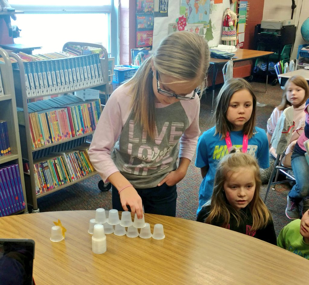 MrsKadrlik's tweet photo. #cfelem PBIS celebration - minute to win it - 3rd grade style.
#nutstacker #ornamentbalance #marshmallowtoss #treestack https://t.co/2BP4aObdBq