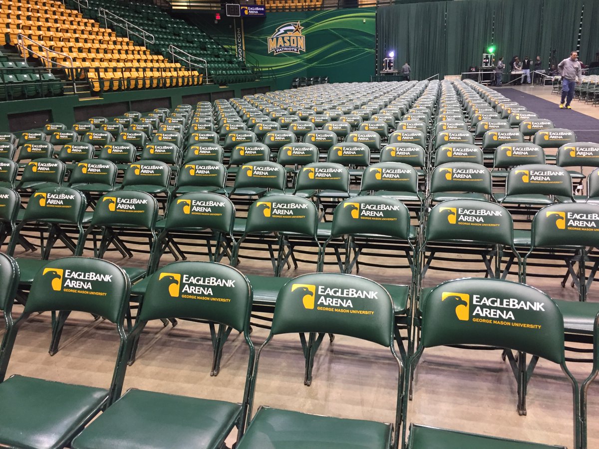 GeorgeMasonNews's tweet photo. @eaglebankarena is set up for #MasonGrad2016.  I can't wait to welcome on the new @MasonAlumni tomorrow!! #WeAreMason #MasonNation https://t.co/zKlGa0QBGh