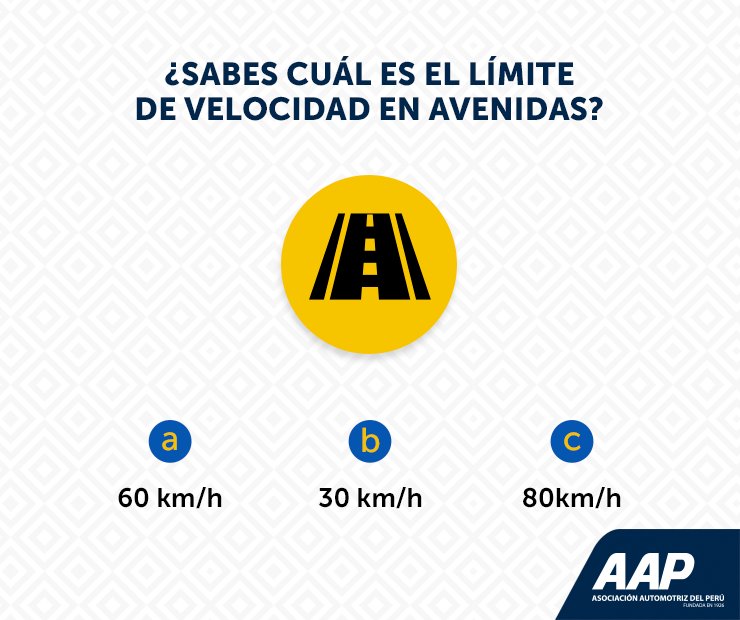 AAP_Peru's tweet photo. #Actualidad #QueHayDetras del siguiente reto donde debes demostrar cuánto sabes del Reglamento de Tránsito.  #TriviaAAP #Martes #challenge https://t.co/zup8eFADKa