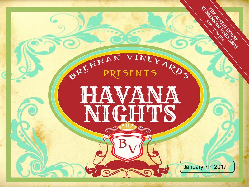 Come join us for a Night in Havana, January 7th (5-7 pm)  as Dr. Brennan shares his authentic Cubans &amp; Portejas!