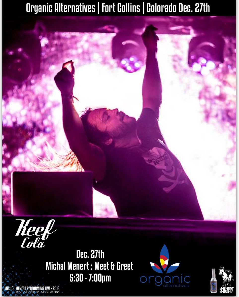 KeefColaLife's tweet photo. Come by #OrganicAlternatives in Fort Collins next Tuesday the 27th for a Meet and Keef w/ @michalmenert! https://t.co/gW1GUAhKhn