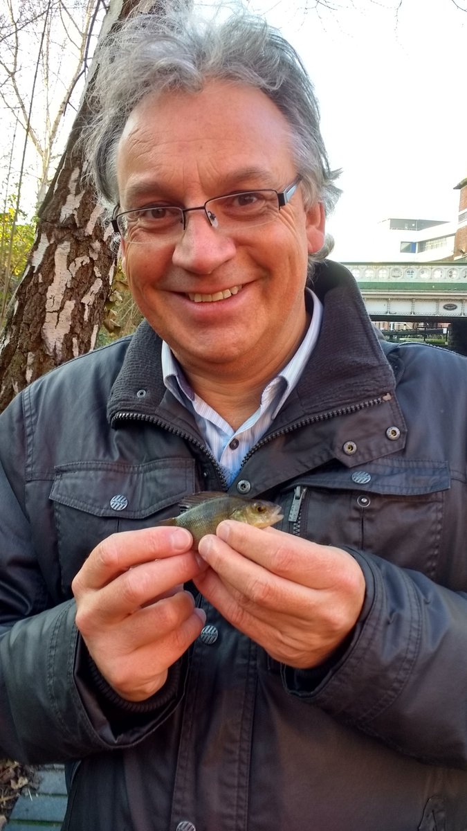 Our ParticipationTeam took colleague Roland Caley today &amp; he caught first ever fish. Wants to start #fishing now. Yay! #MissionAccomplished!
