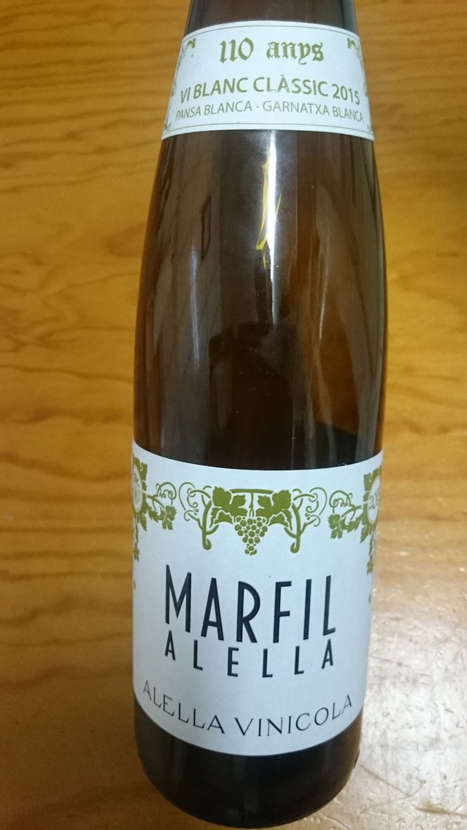 vinsalella's tweet photo. Marfil Blanc Clàssic 2015. Garnatxa blanca i Pansa blanca. @alellavinicola @DOAlella #VidAlella https://t.co/Myx0FP90Yc